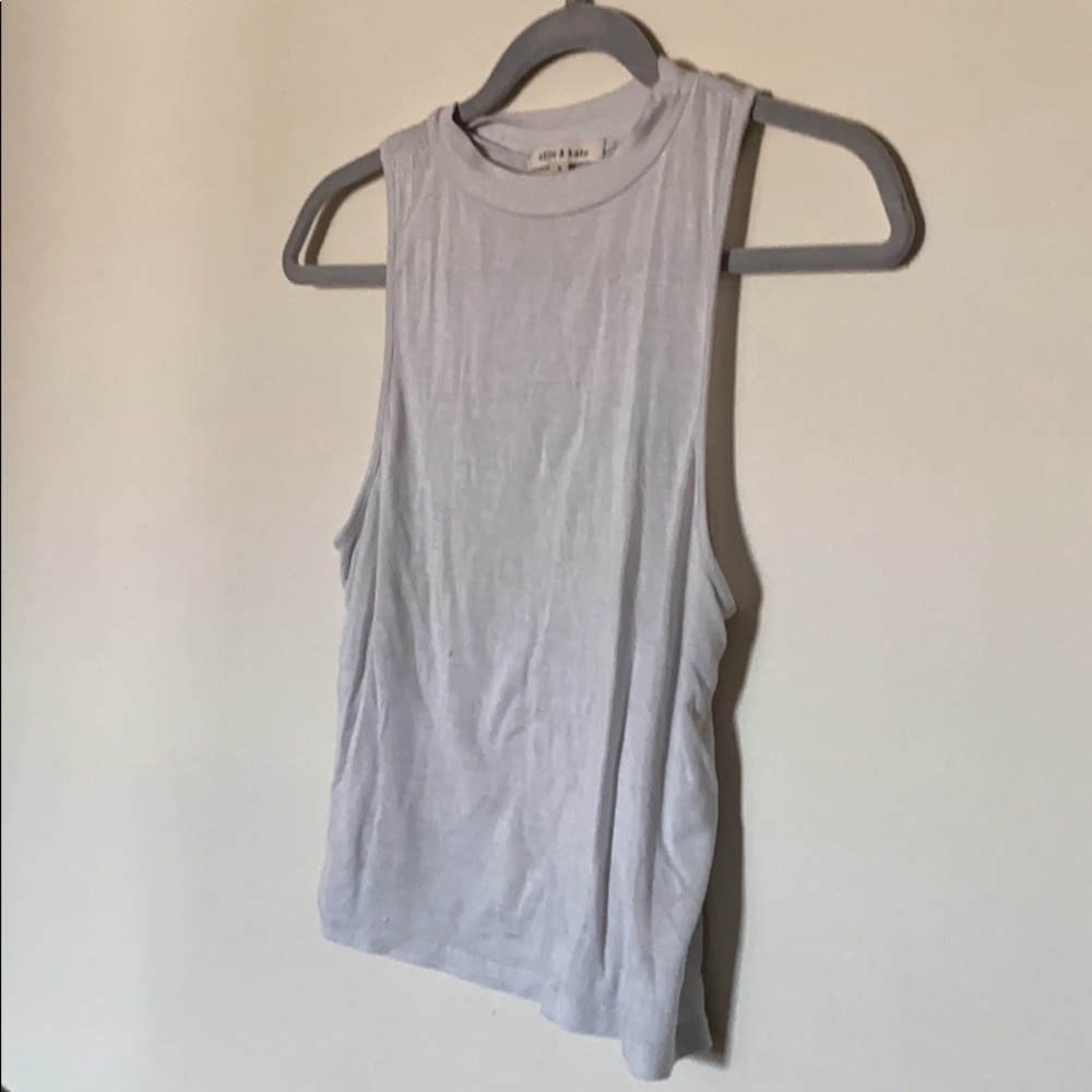 White Halter Turtleneck Sleeveless Top